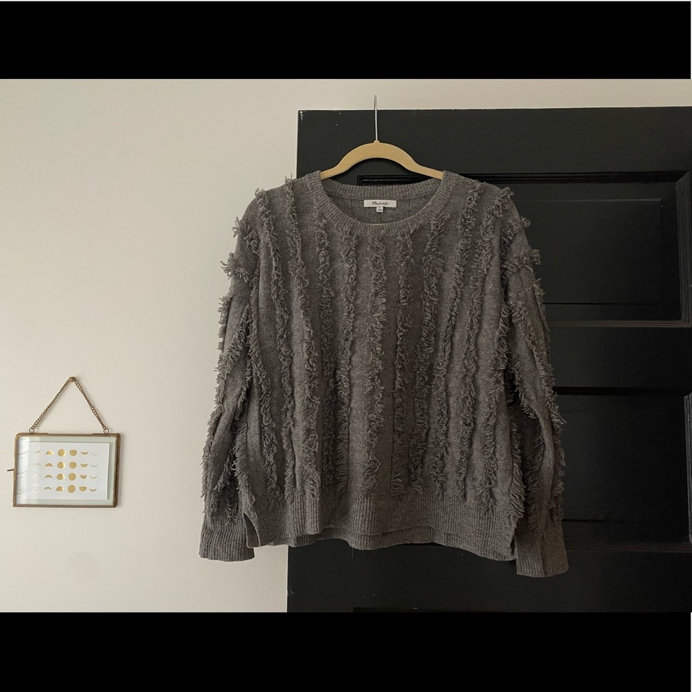 Madewell fringe stripe sweater EUC SZ S - Picture 4 of 7